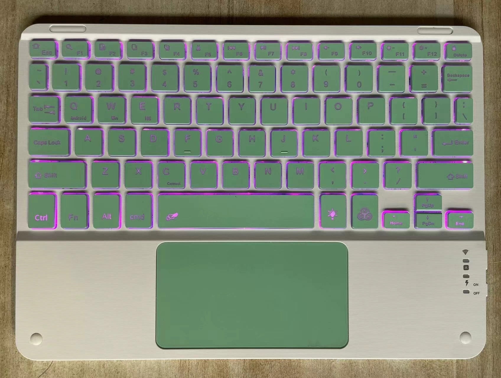 Bluetooth Keyboard With Touch For Mobile Phone Tablet Wireless Rechargeable