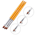 Set Gold Metal Nail Art Liner Brushes