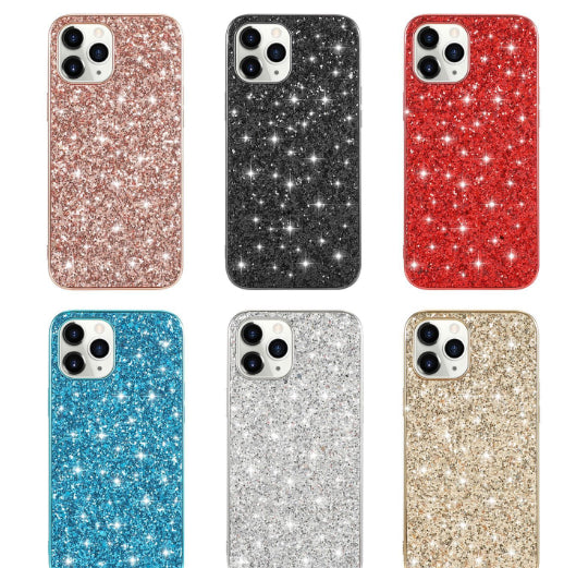 Pure Color Protective Cover Sequins Veneer