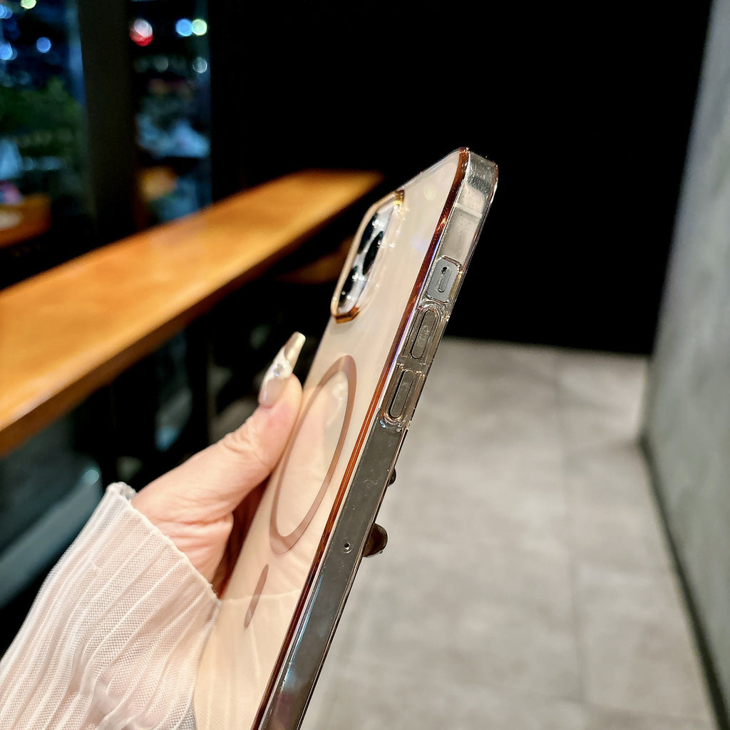 Magnetic Transparent PC Protective Cover Phone Case