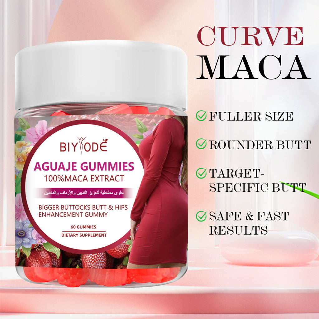 Aguaje-Gummies Herbal Supplement OEM ODM Private Label Custom Booty Enhancement Gummies Buttocks Lift Enlargement Natural Plant Based Formula Wholesale