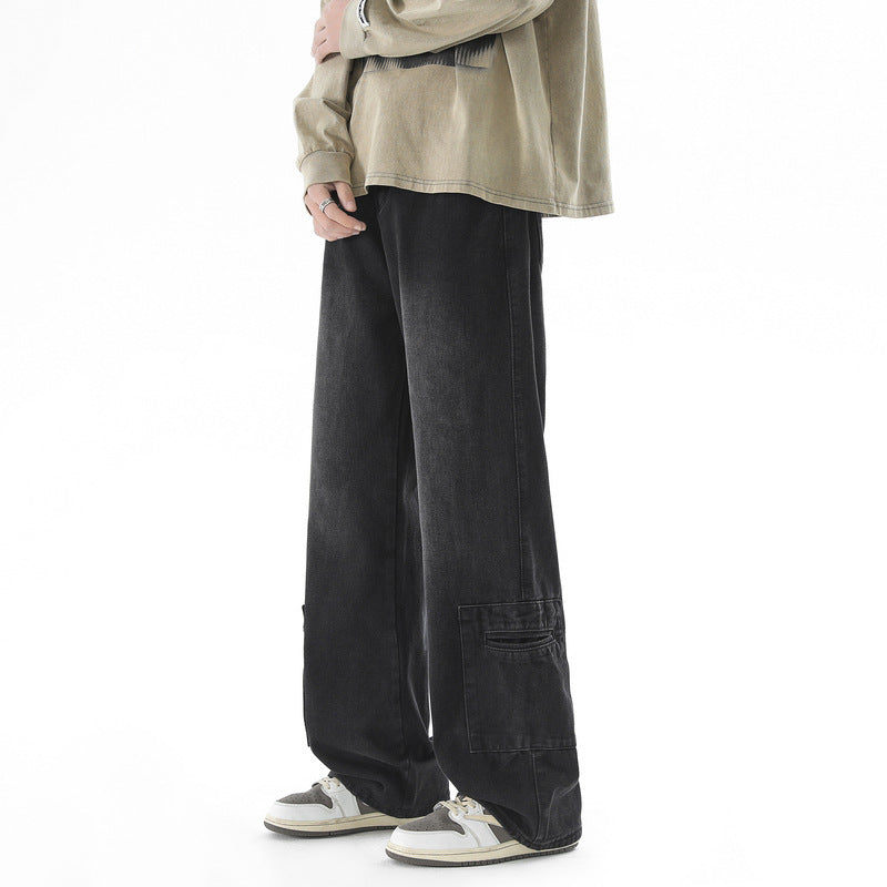 Fashion Personality Male Baggy Straight Trousers