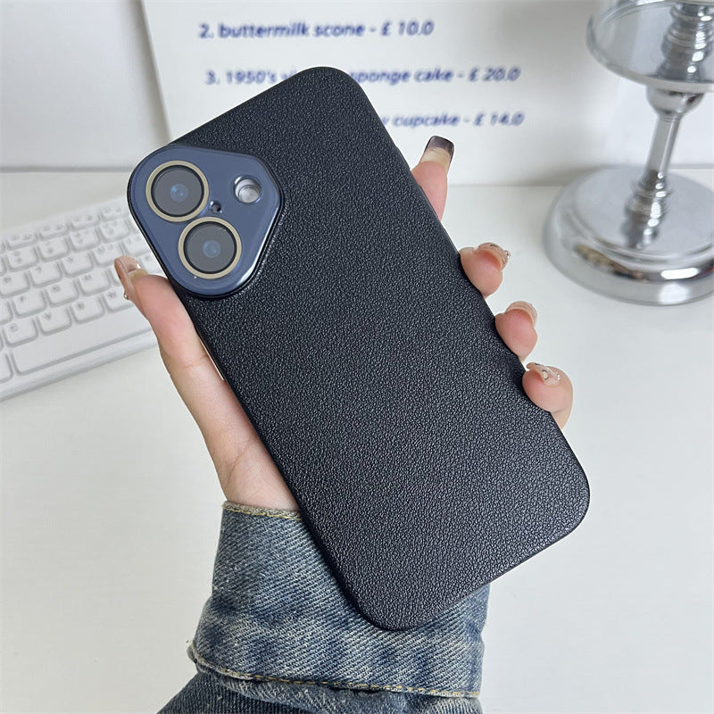 Lychee Pattern Hard Simple Protective Cover High-grade Sense Phone Case