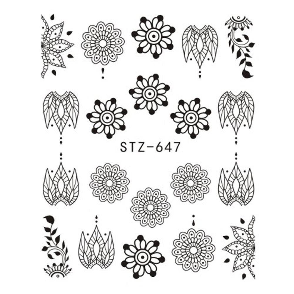 Flower Water Nail Stickers