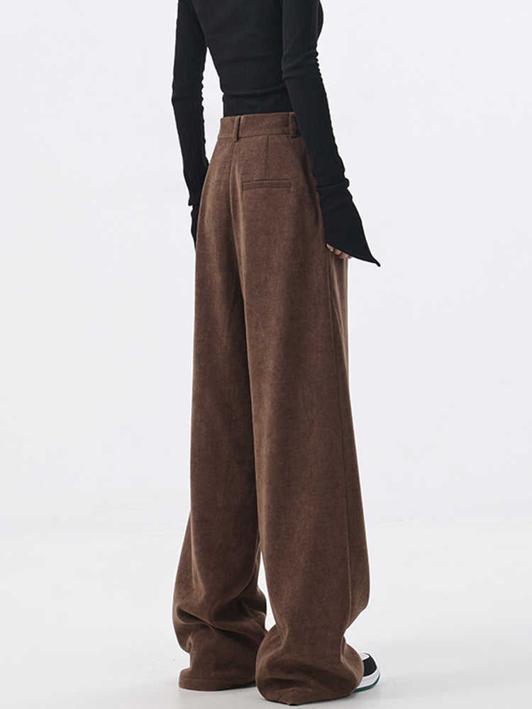 Fashion Casual Complex Baggy Straight Trousers