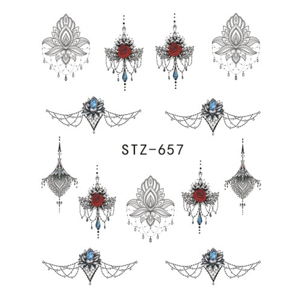 Flower Water Nail Stickers