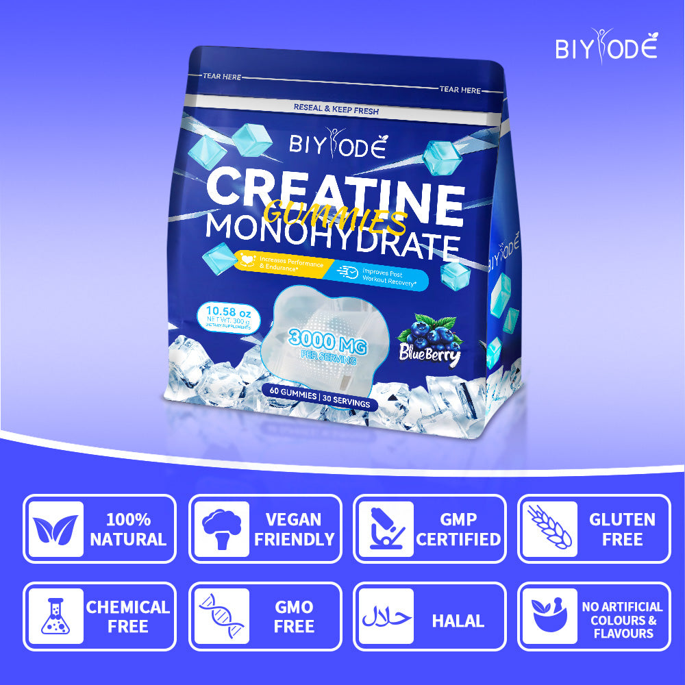 Factory Wholesale Creatine Monohydrate Gummies Herbal Supplement Strength And Endurance Enhancer 100 Percent Natural Vegan Friendly