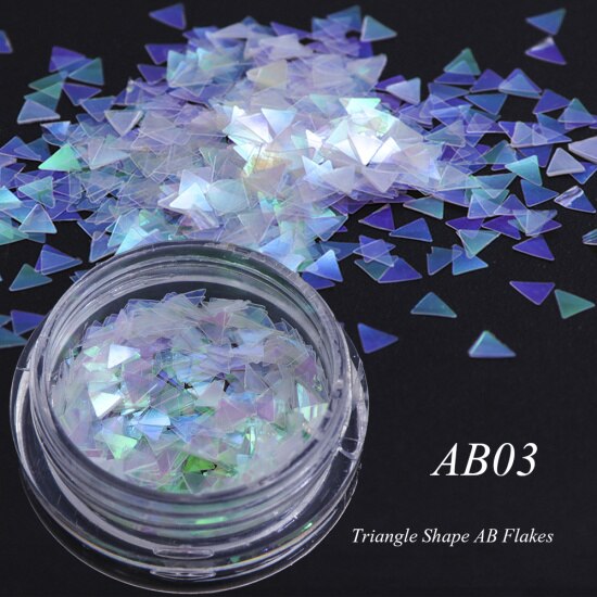 Holographic Flakes Nail Glitter Set