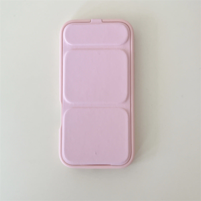 Solid Color Flip Cover Stand Phone Case Anti-Drop