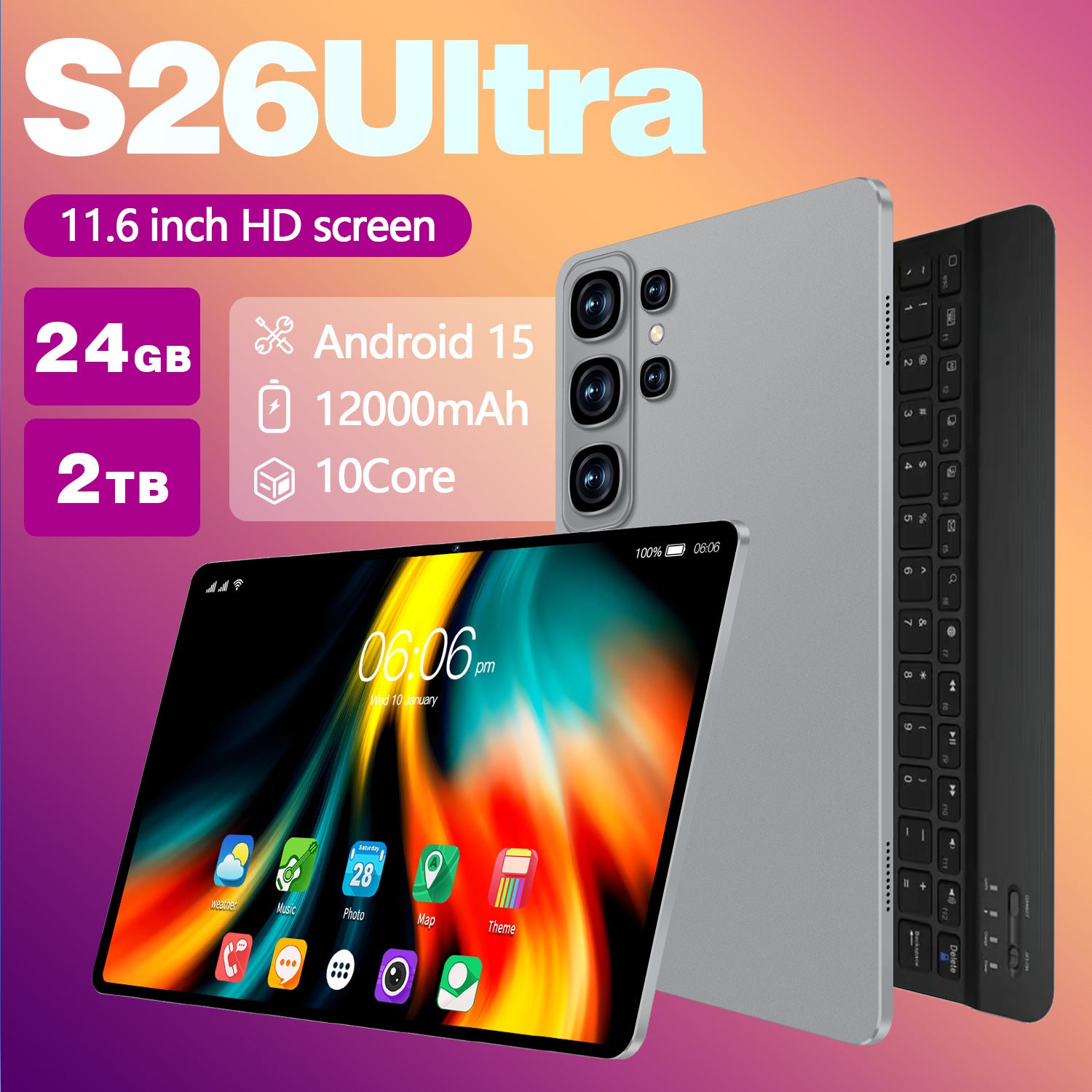 10 inch Tablet S26Ultra 16GB 512GB