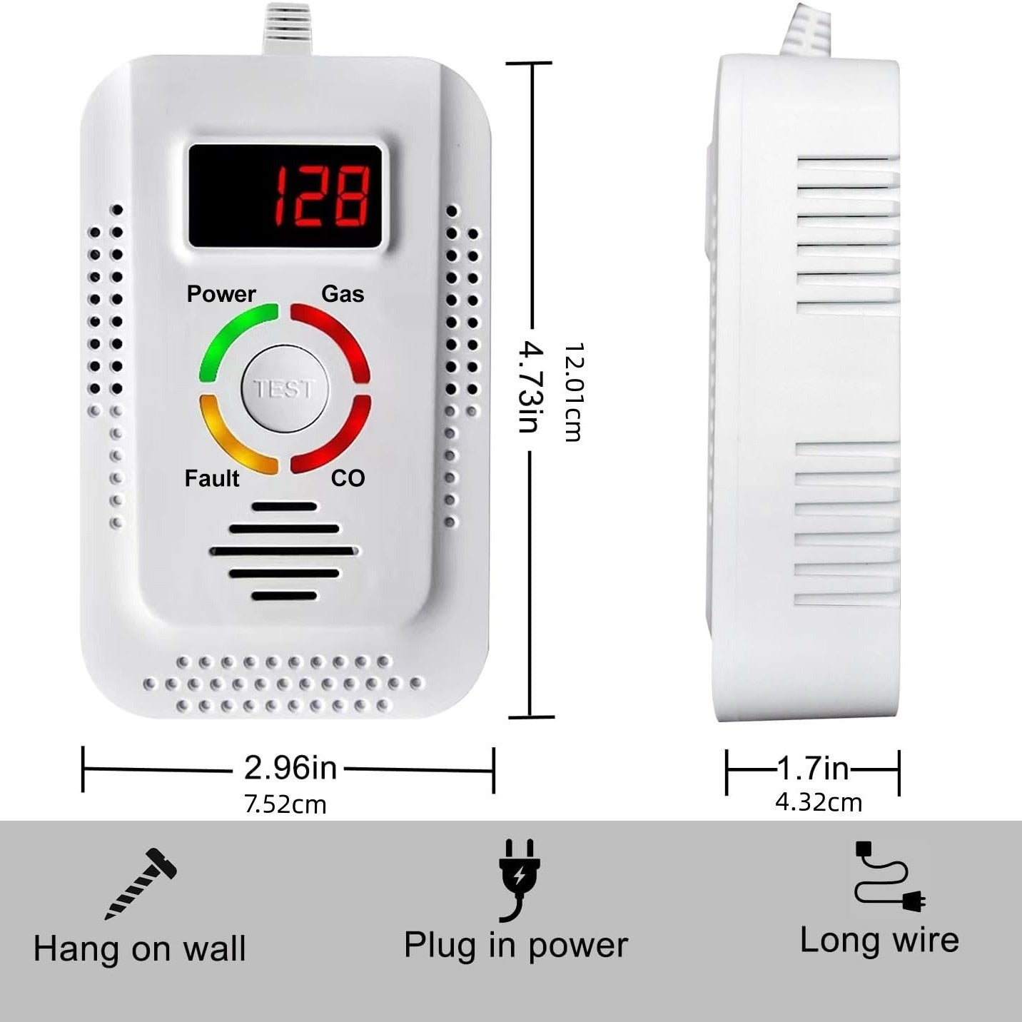 Carbon Monoxide Gas Two-in-one Alarm Household