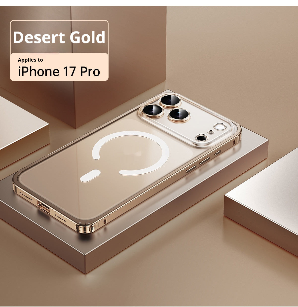 Applicable 17 Metal Frame Phone Case Magnetic Suction Spring Fastener Transparent Eagle Eye Lens Protective Cover