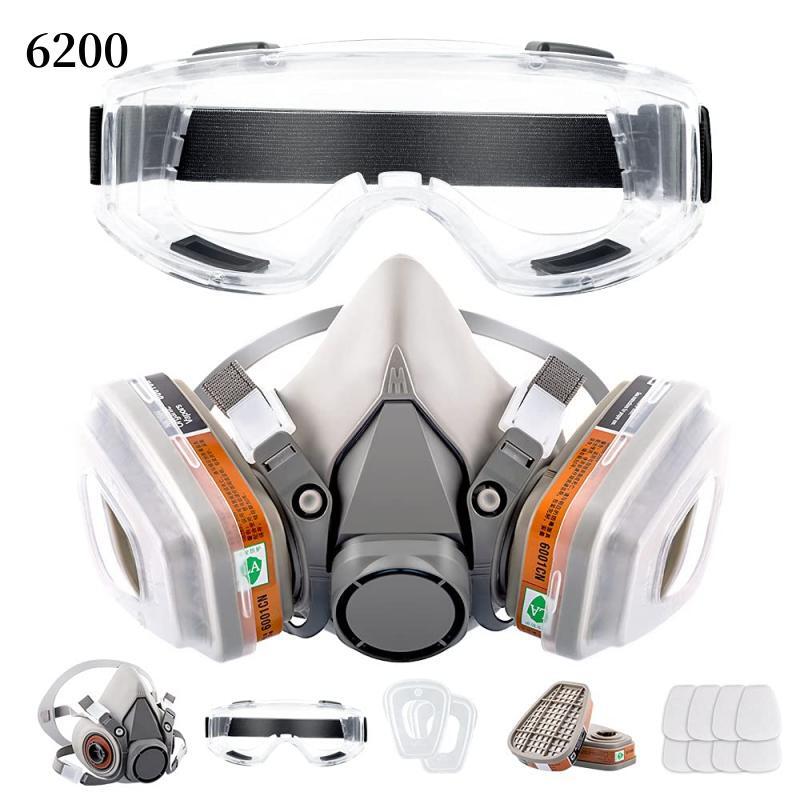 6200 Gas Mask Gas Proof Half Face Mask Series Combination Matched With 6001 2091 5n11 Filters Chemical Organic Protection
