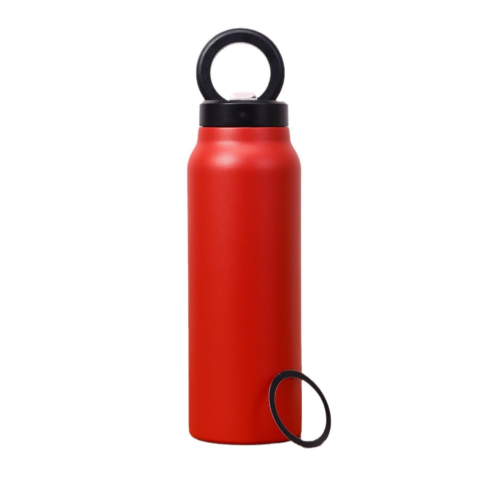 304 Stainless Steel Vacuum Cup Creative Magnetic Water Cup Insulated Sports Water Bottle With Straw Outdoor Insulated Water Mug With Magnetic Phone Holder