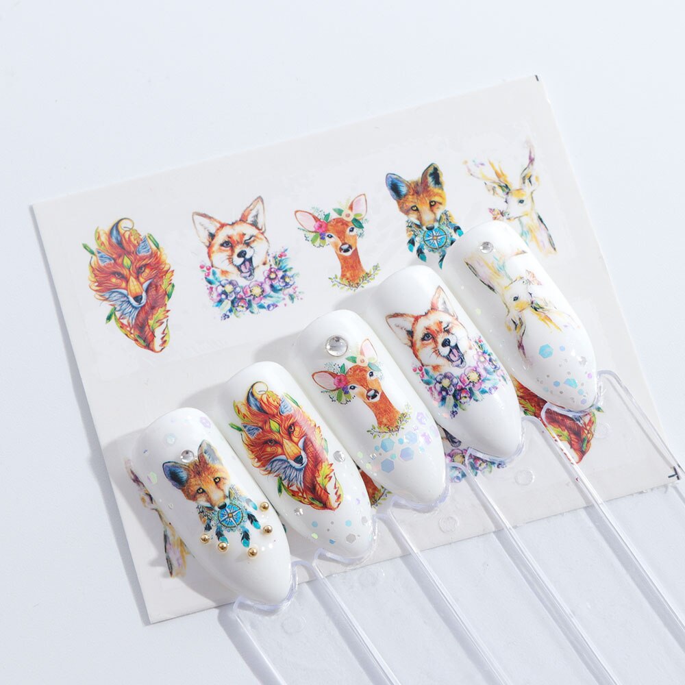 White Flowers Nail Art Stickers