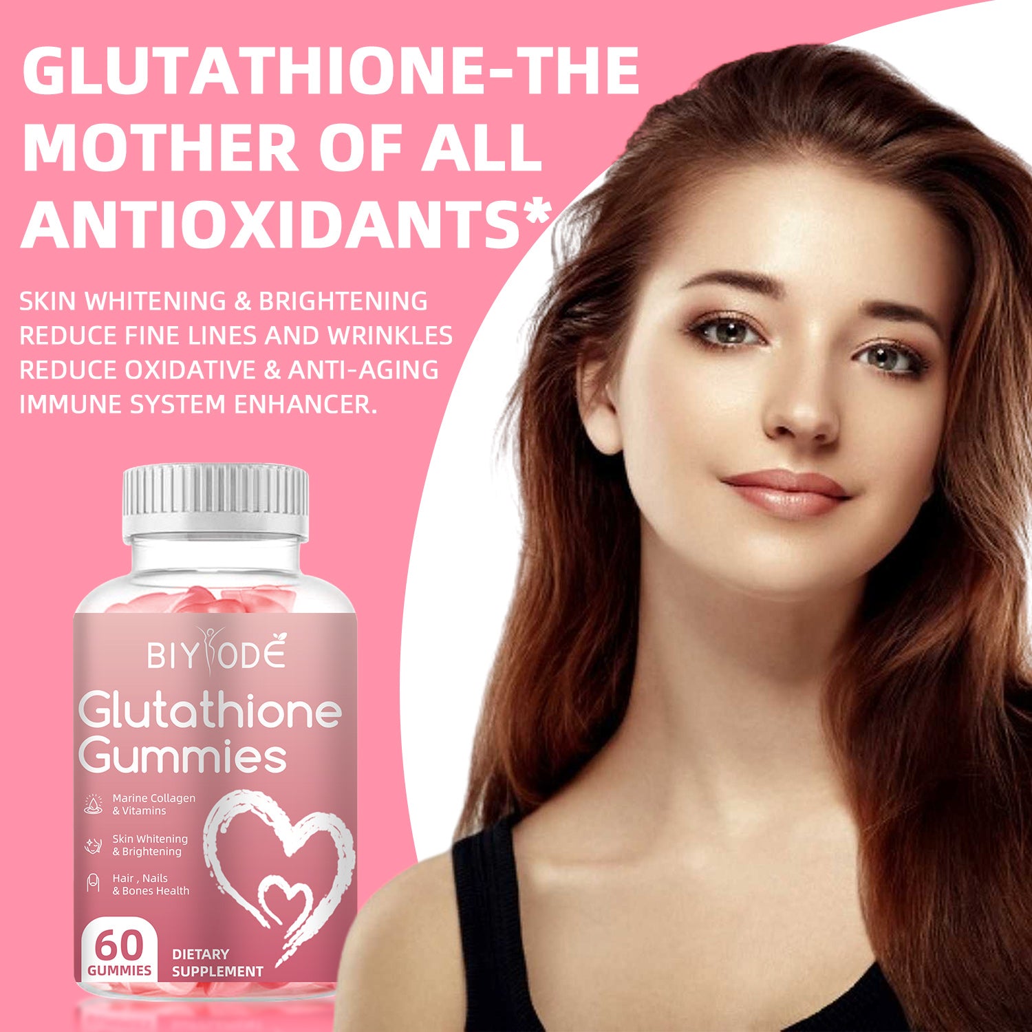 OEM ODM Custom Nature Glow Glutathione Collagen Gummies Private Label Wholesale Supplement