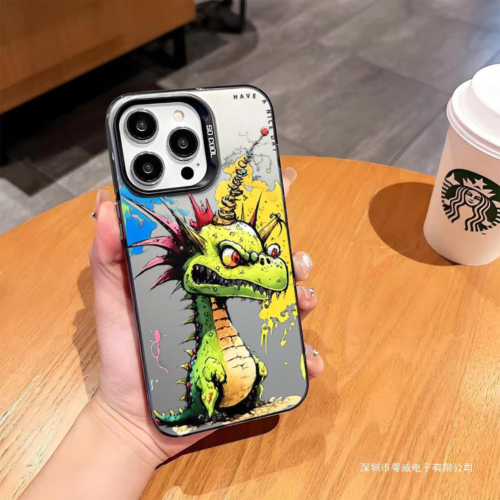 New Oil Painting Dinosaur Casesimple And Drop-resistant Protective Cover