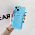 Insert Card Silicone Color Blocking Protective Cover