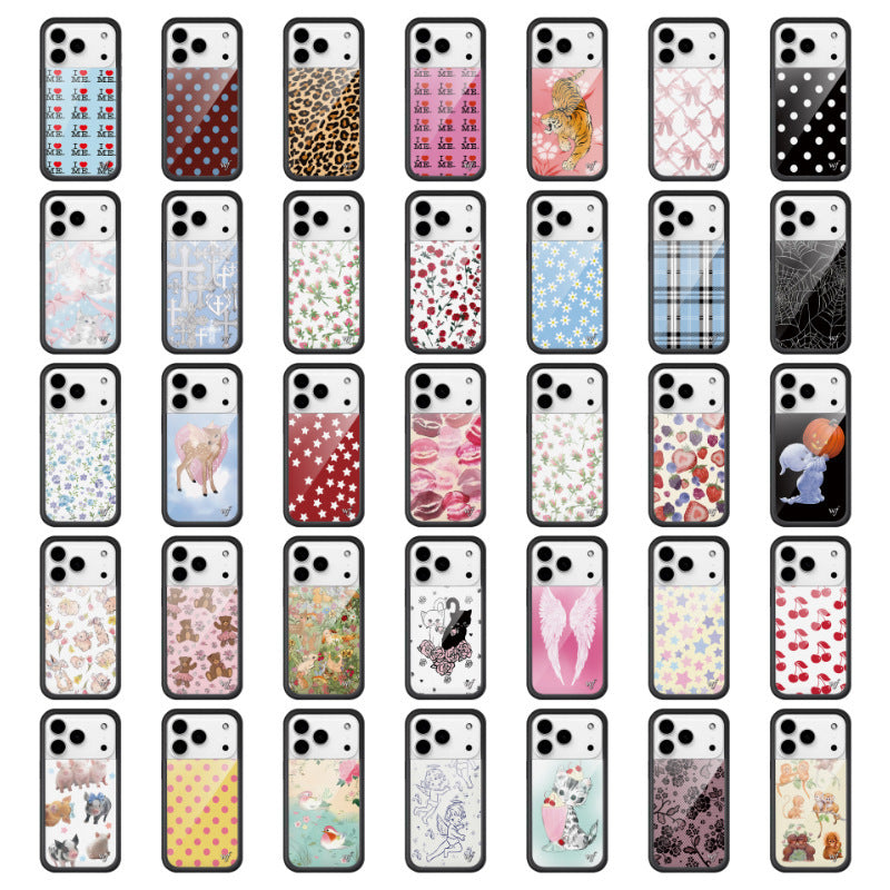 Stylish Little Animal Floral Phone Case For 17 Pro Max 16