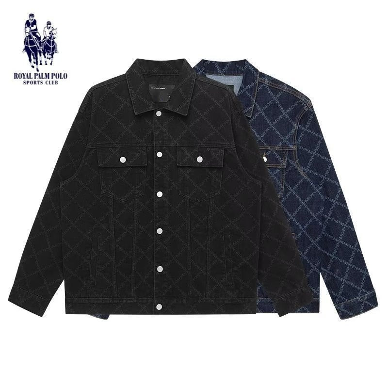 Corduroy Stitching Denim Baggy Coat