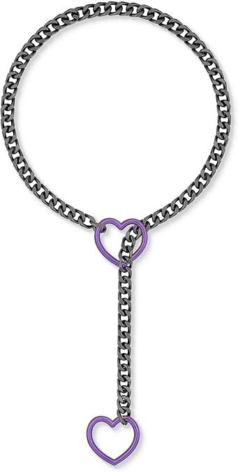 Fashion Jewelry 2024 New Slip Chain Necklace Heart O-Ring Rock Cuban Long Necklace Adjustable Heart Shaped Lock Core With Key