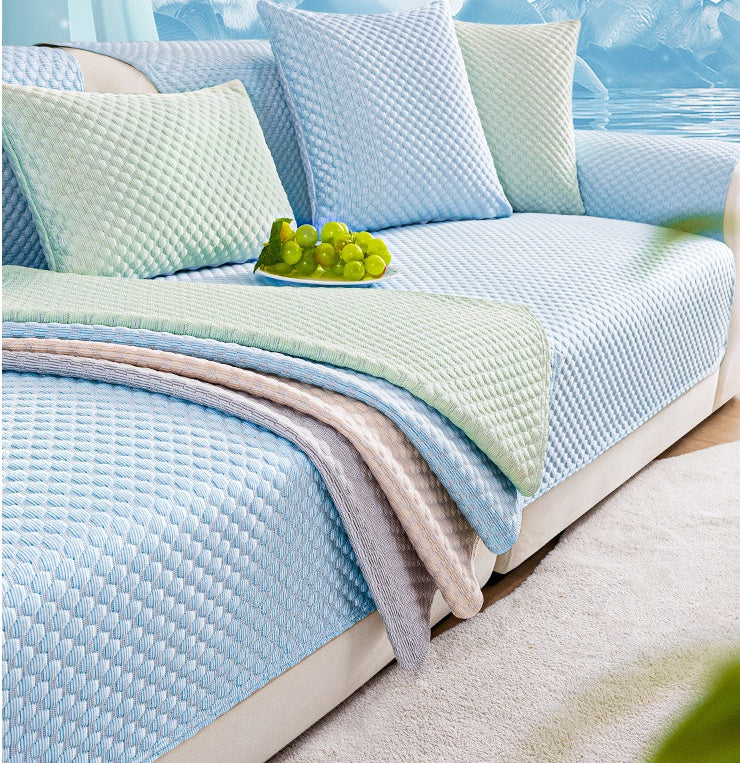 Ice Silk Sofa Cushion Summer Simple Modern Cool Seat Cushion Non-slip Sofa Cover Cover Cloth Towel