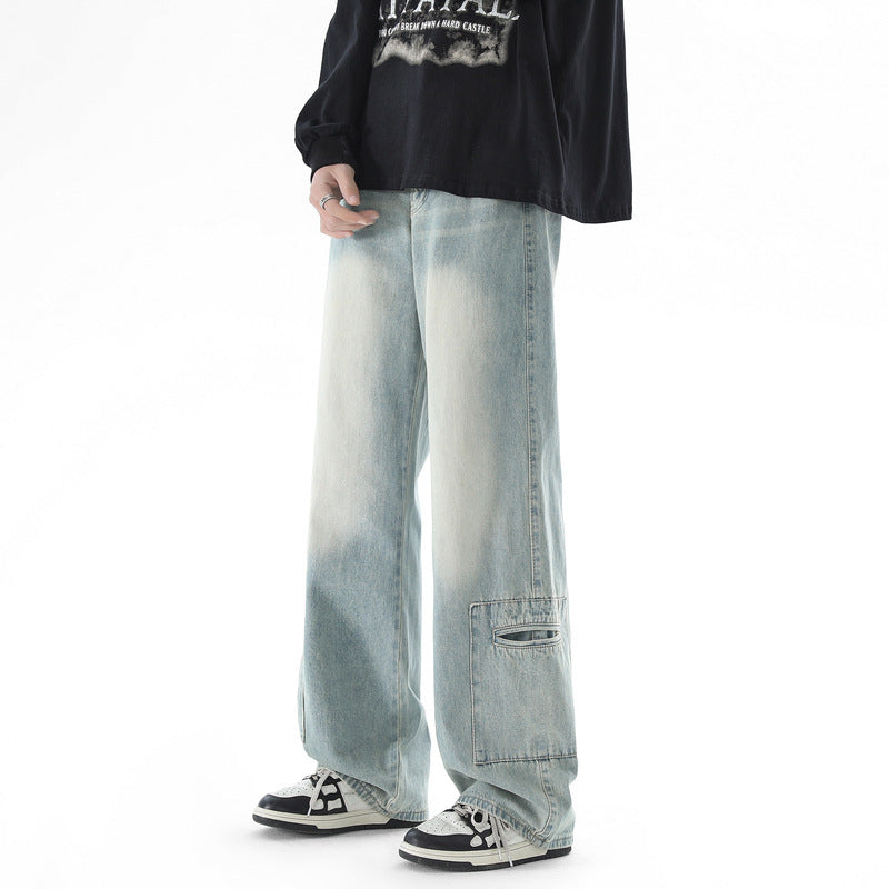 Fashion Personality Male Baggy Straight Trousers