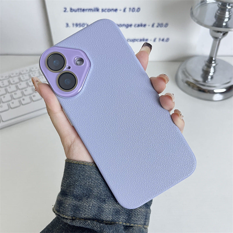 Lychee Pattern Hard Simple Protective Cover High-grade Sense Phone Case