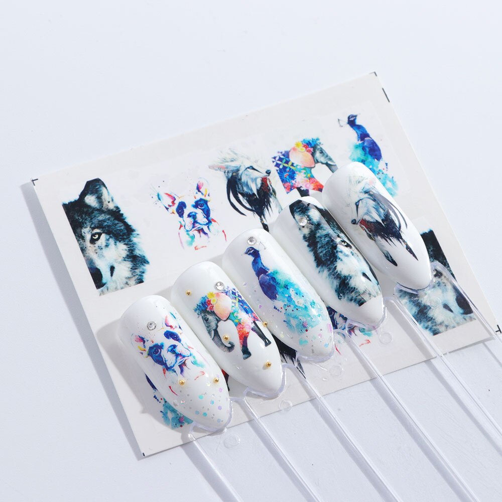 White Flowers Nail Art Stickers