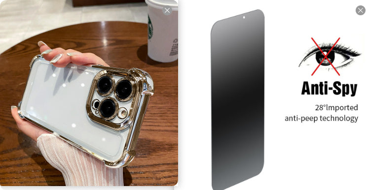 Four-corner Drop-resistant Phone Case Full Cover Transparent Electroplated Space Protective Cover