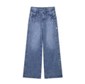 Women's High Waist Baggy Straight Trousers Jeans