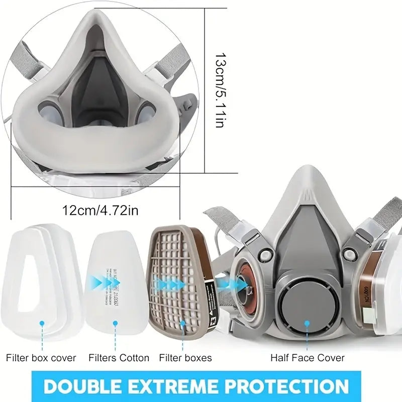 6200 Gas Mask Gas Proof Half Face Mask Series Combination Matched With 6001 2091 5n11 Filters Chemical Organic Protection