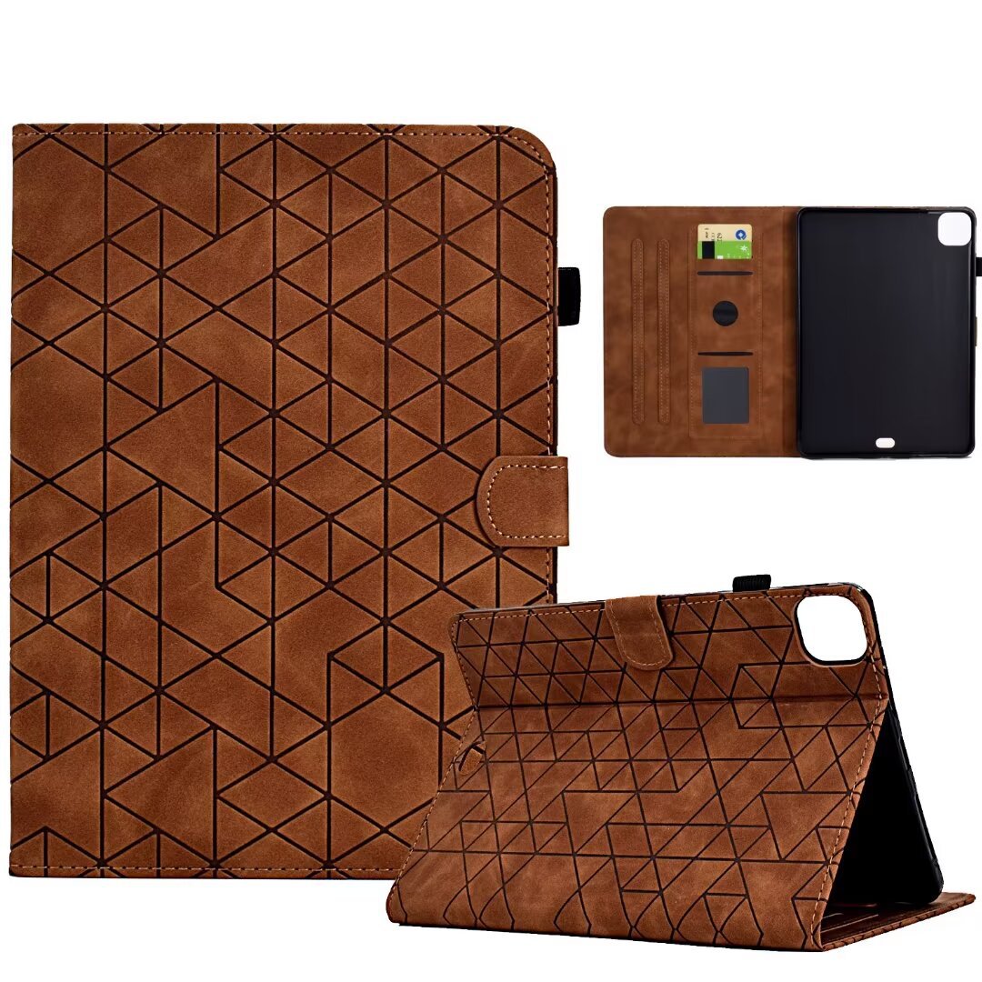 Tablet Leather Case Diamond Frosted Card Holder Drop-resistant