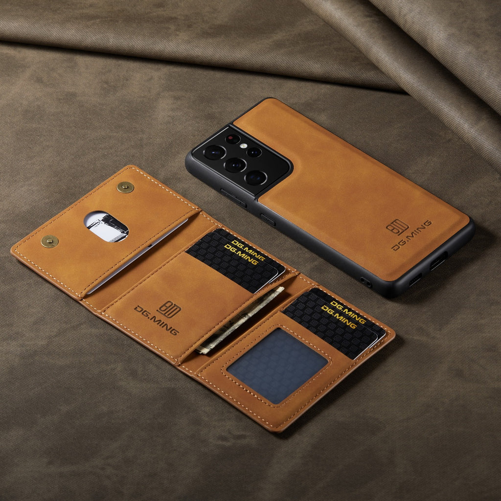 Magnetic Card Mobile Phone Case Protective Leather