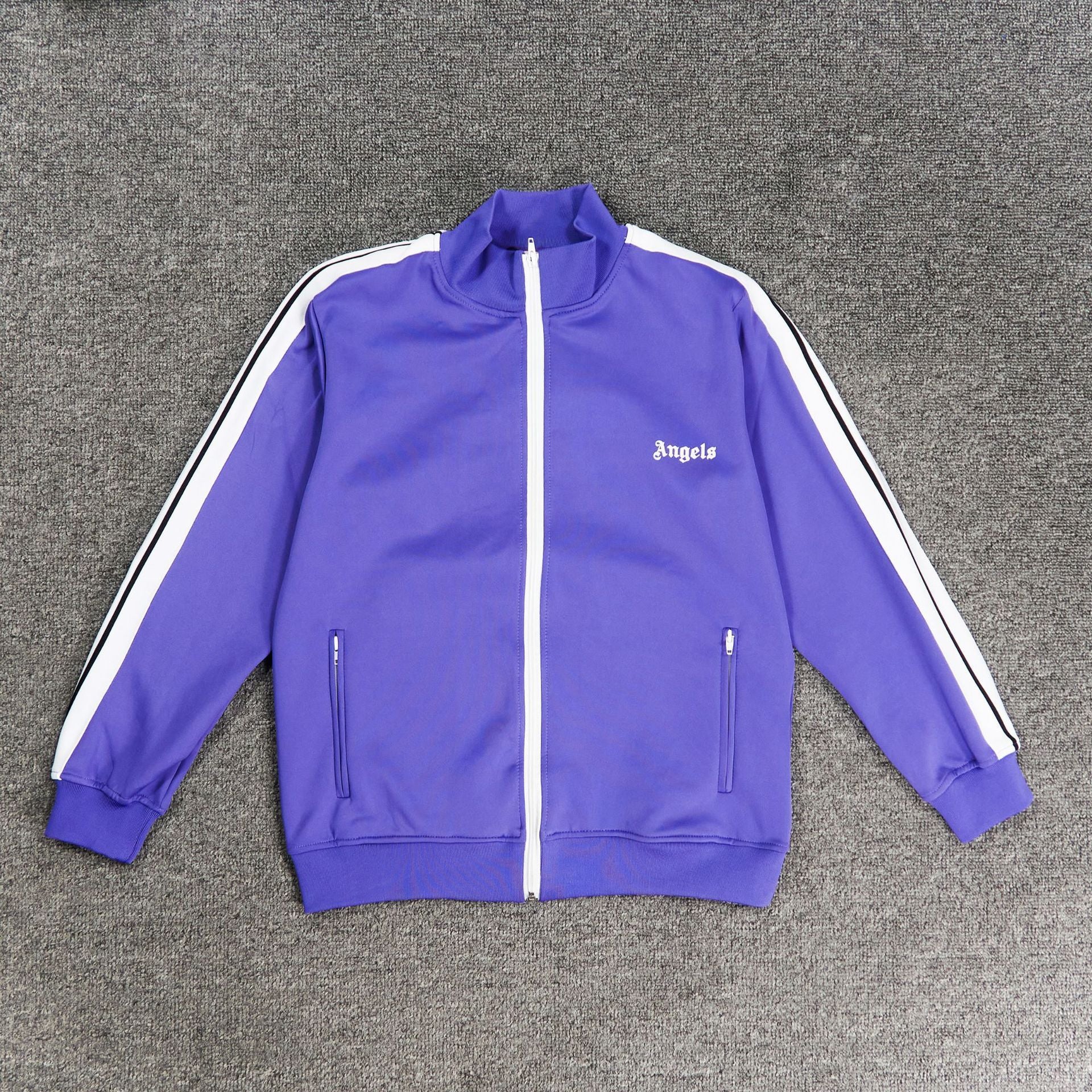 Angel Rainbow Side Woven Strip Classic Vintage Baggy Coat