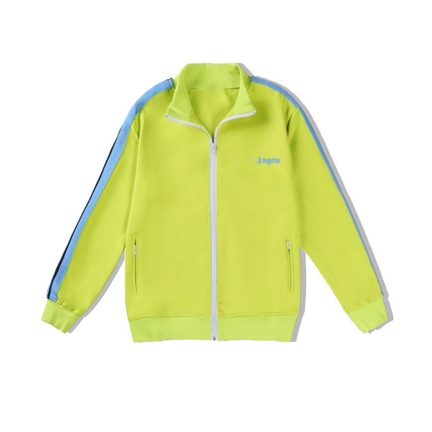 Angel Rainbow Side Woven Strip Classic Vintage Baggy Coat