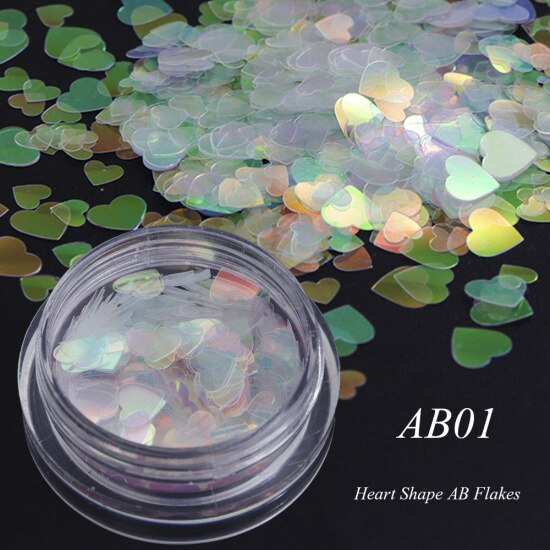 Holographic Flakes Nail Glitter Set