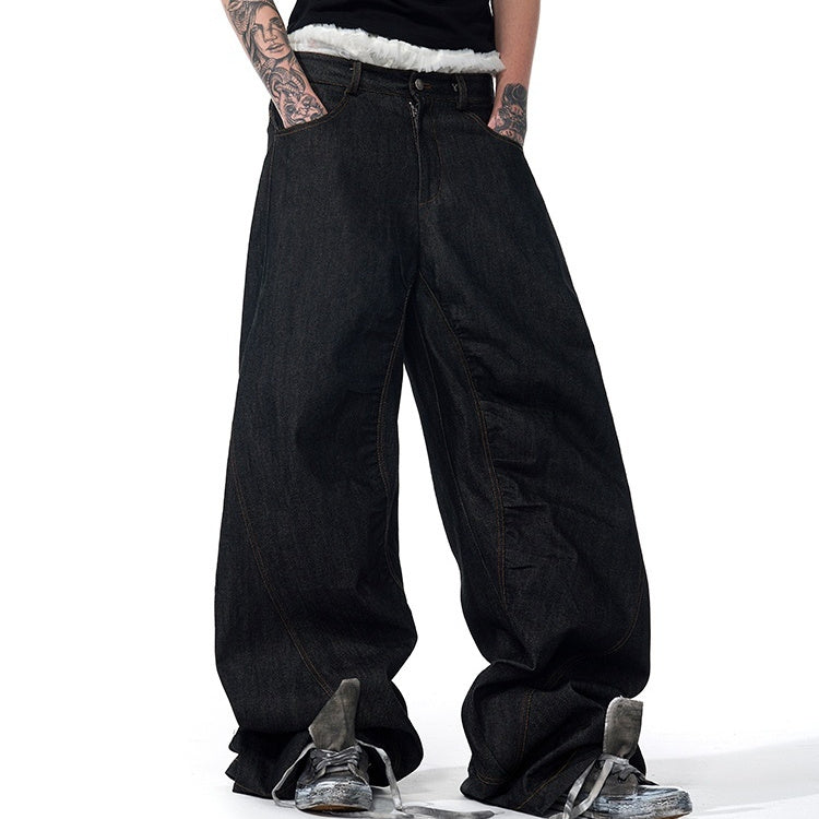 Temperature-sensitive Color-changing Embroidered Red Ear Jeans