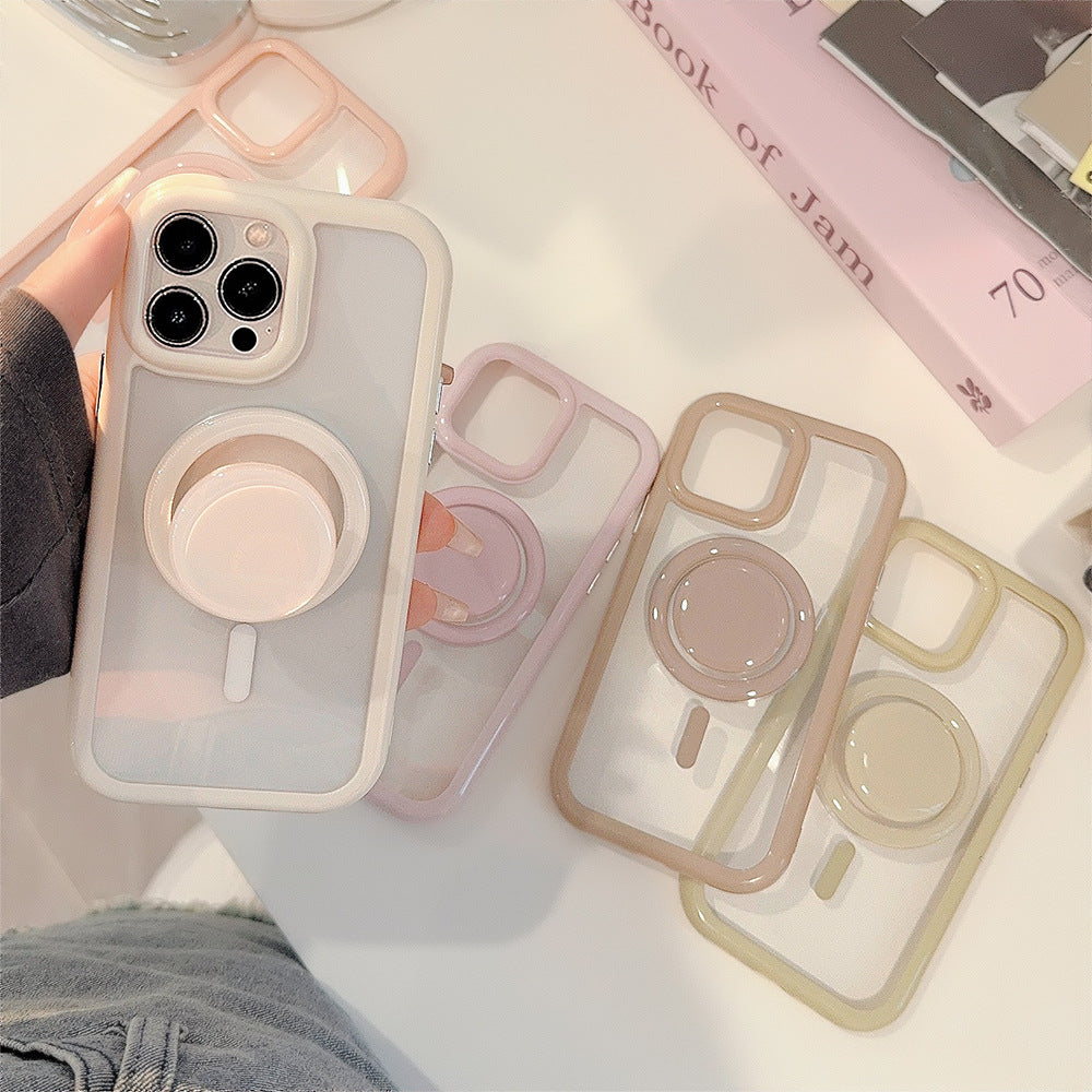 Simple Ins Solid Color Magnetic Bracket 16 Phone Case