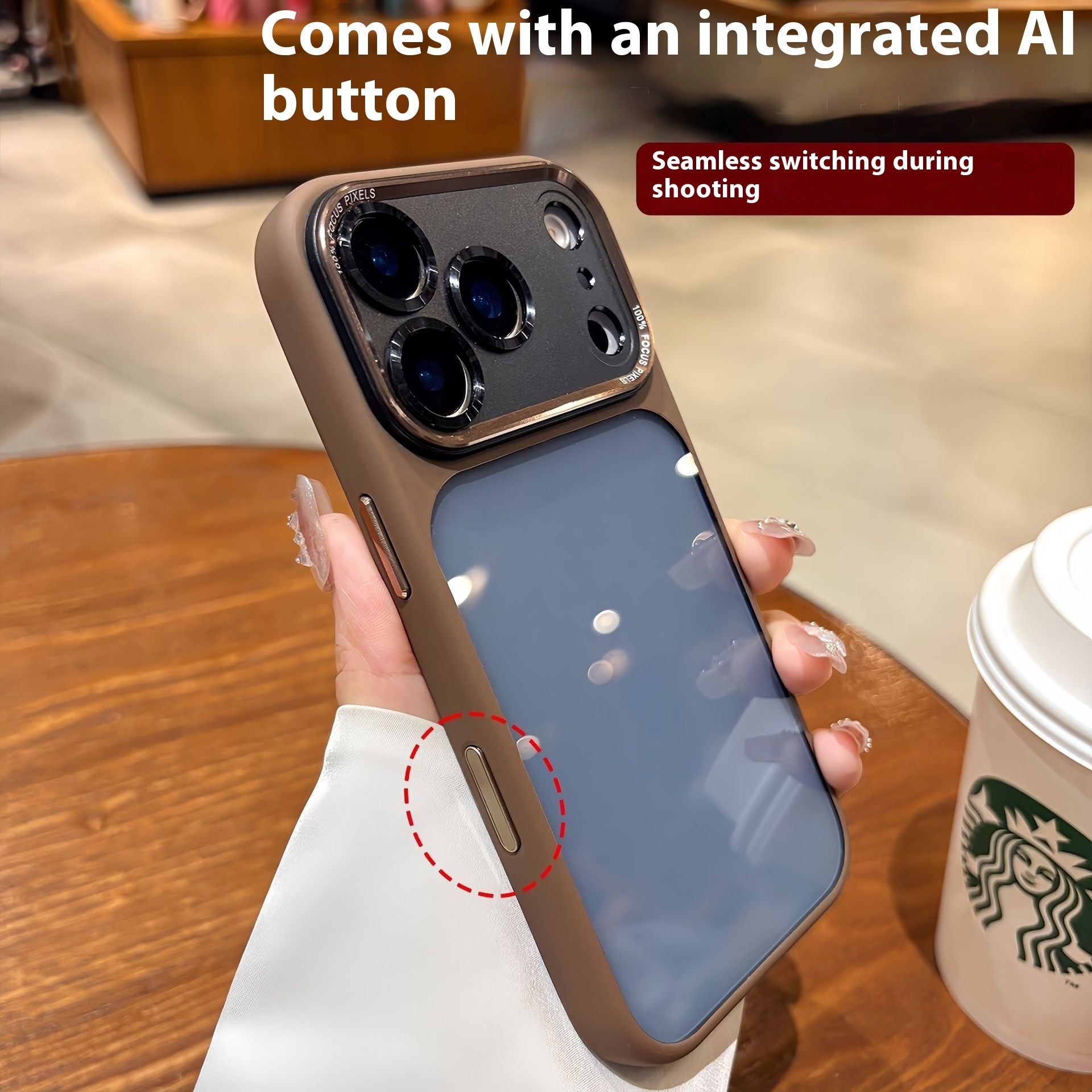 Phone Case Integrated AI Button Metal Lens Protective Cover