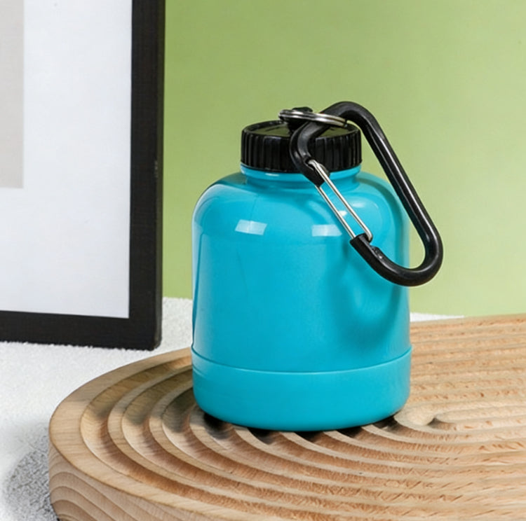 Portable Protein Powder Dispenser With Carabiner And Funnel Design