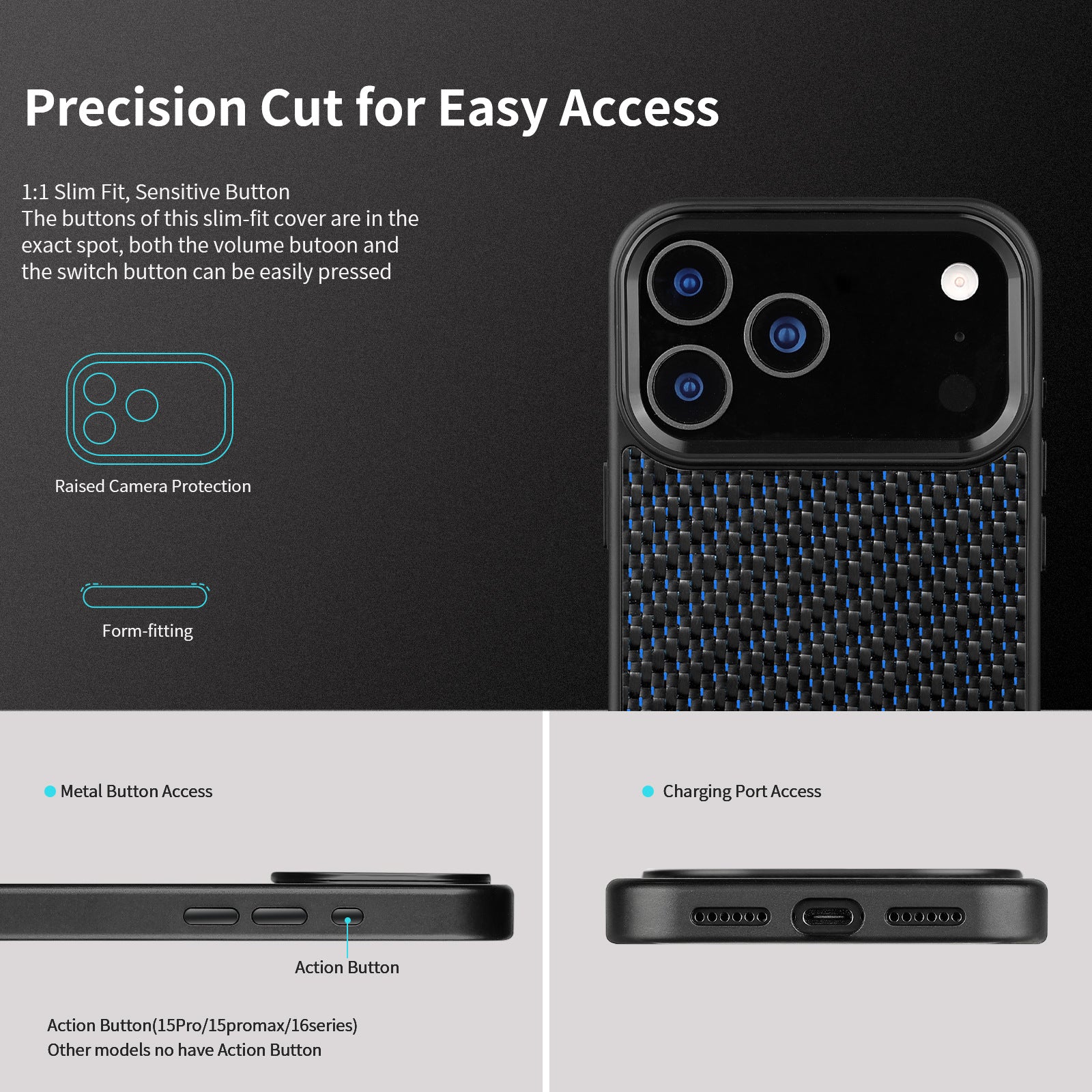 New Metal-Frame Carbon-Fiber Phone Case