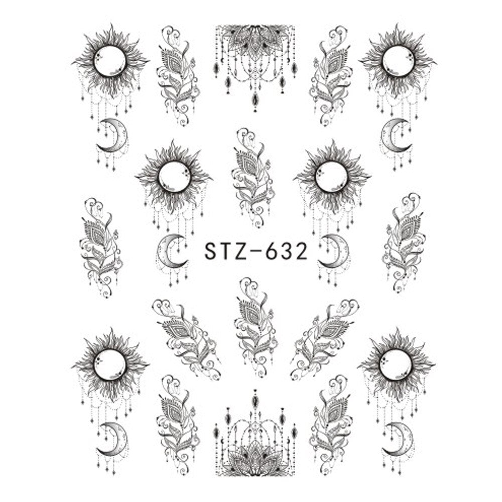 Flower Water Nail Stickers