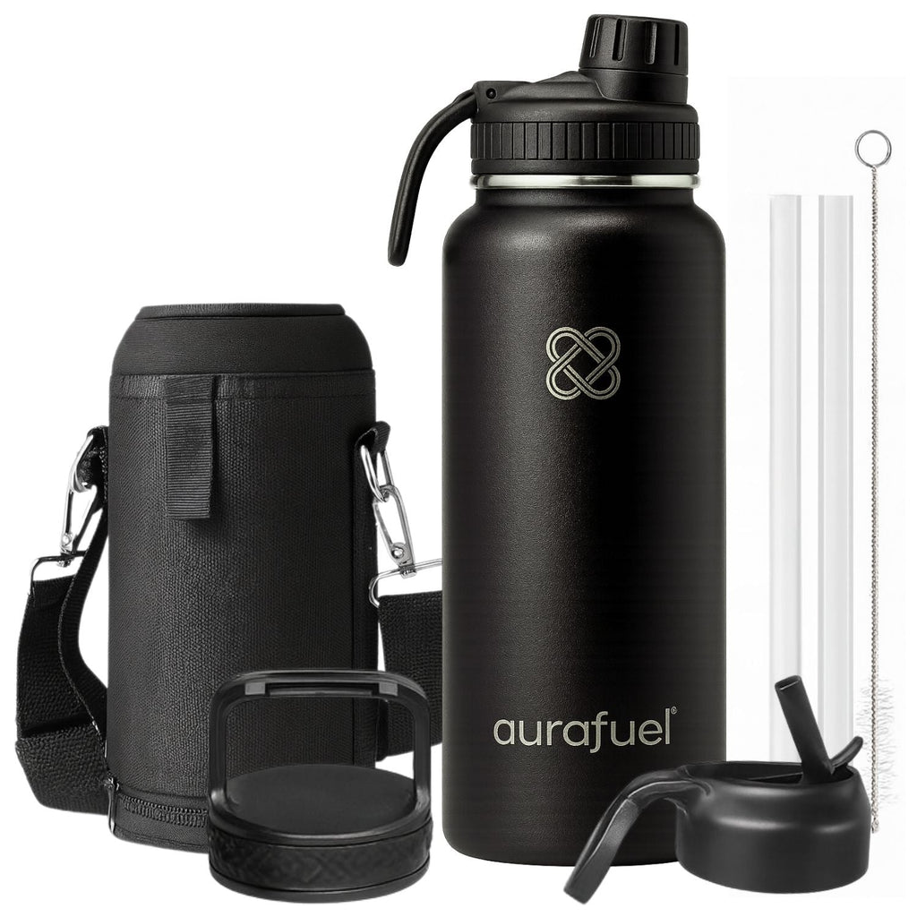 Stainless Steel Drink Bottle - Black-3