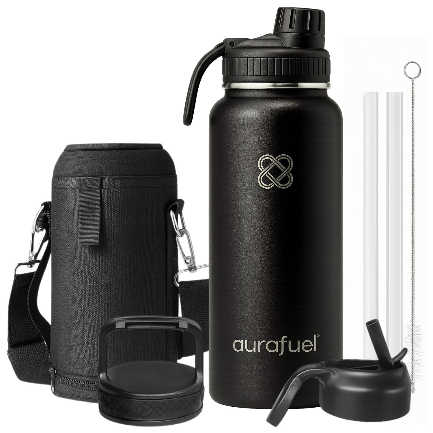 Stainless Steel Drink Bottle - Black-3