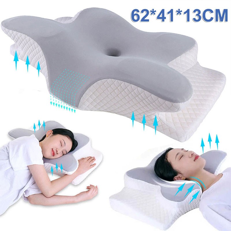Cervical Memory Foam Neck Pillow Orthopedic Neck Back Support Anti Snore