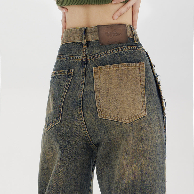 Women's High-waisted Straight Baggy Jeans