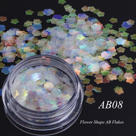 Holographic Flakes Nail Glitter Set