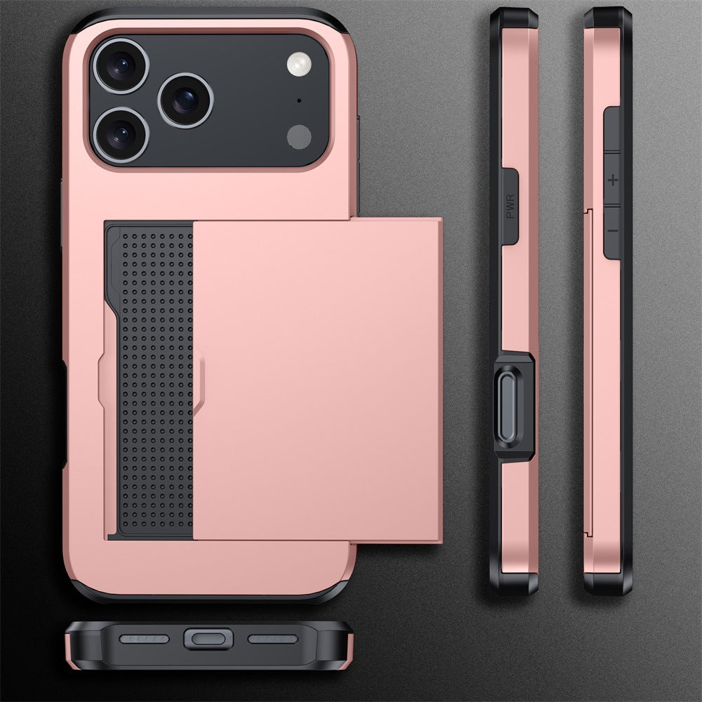 Phone Case Sliding Cover Card Two-in-one Drop-resistant