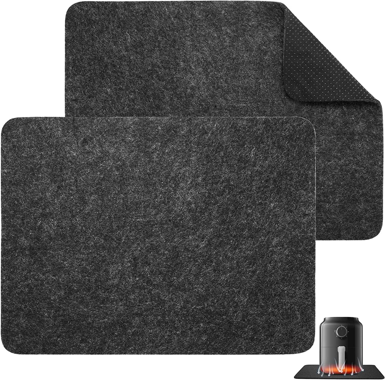Air Fryer Felt Mat Kitchen Countertop Heat-resistant Countertop Silicone Non-slip Protective Pad
